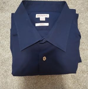 Dark Blue long sleeve men's button up dress shirt xl